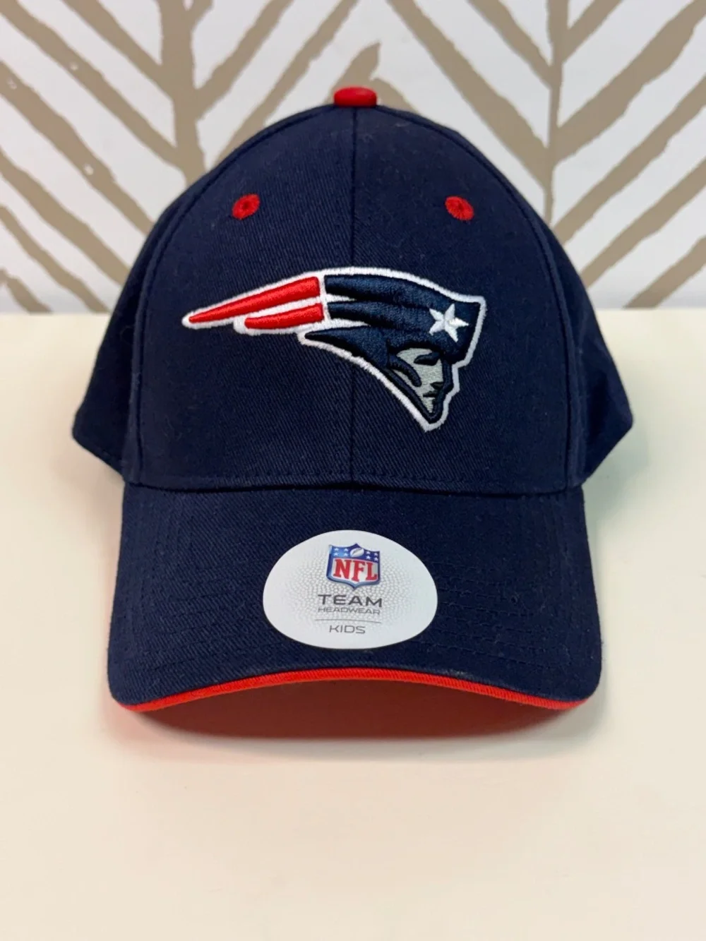 NWT NFL Team New England Patriots Football Adjustable Hat Kids Youth Size